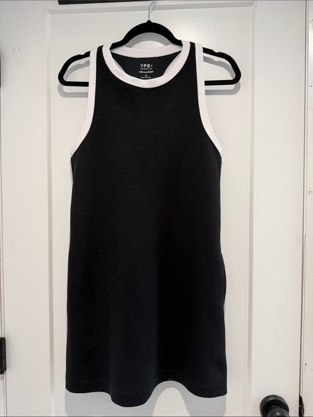 YPB Black Tank Dress with White Trim